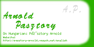 arnold pasztory business card